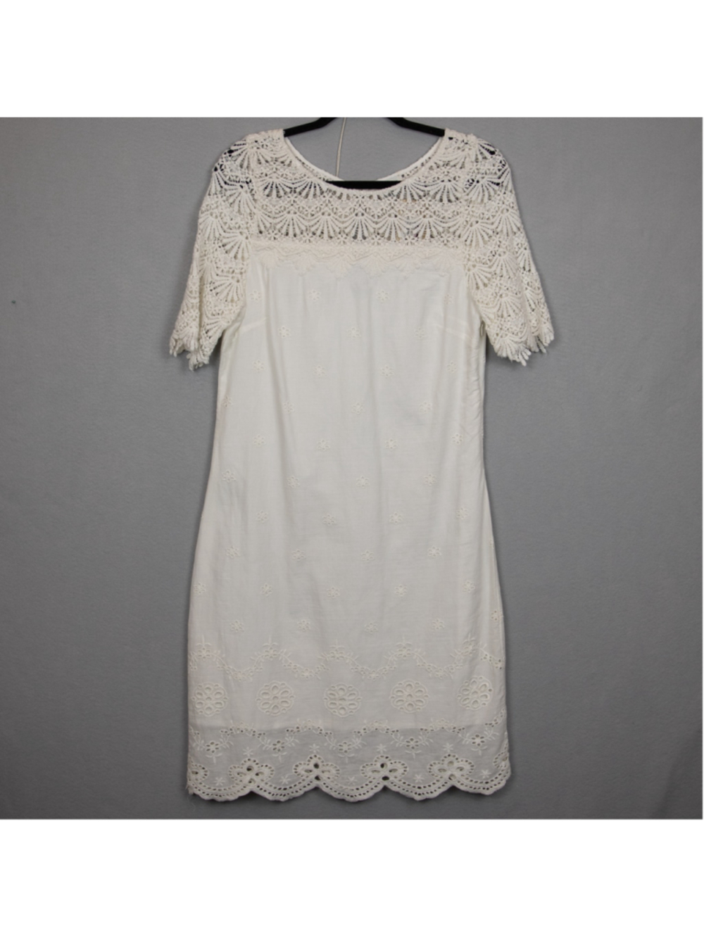 Sundance Imperial ivory eyelet shift dress NWT-S